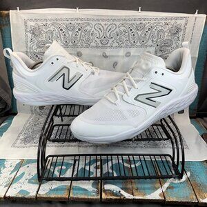New Balance  Fresh Foam 3000v6 Baseball Cleat White Spikes Shoe L3000TW6 Mens 14
